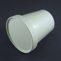 Бумажная белая супница с бумажной крышкой 450 мл (комплект)