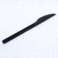 Одноразовые черные ножи пластиковые 170 мм