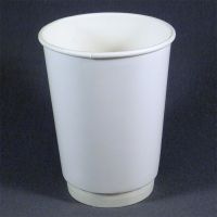 Двухслойный белый бумажный стакан 300 мл 90 мм