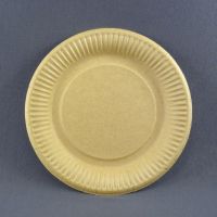 Бумажная тарелка Крафт 180 мм солнышко