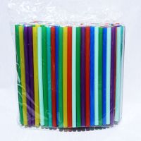 Трубочки для коктейлей 10x210 мм прямые цветные