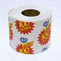 Туалетная бумага Pawa Сотка однослойная светло-серая
