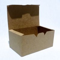 Бумажная коробка для наггетсов и пирожных Крафт 150x90x70 мм ламинация
