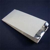 Пакет бумажный для кур гриль (140+90)x310 мм белый фольгированный