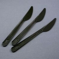Одноразовые черные ножи 180 мм Премиум