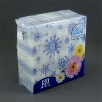 Бумажные салфетки "Снежинки" 24x24 см 50 листов