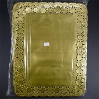 Золотые бумажные ажурные салфетки 35x45 см