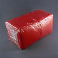 Красные бумажные салфетки однослойные 24x24 см биг пак 400 листов