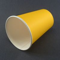 Стаканчик бумажный желтый 300 мл 90 мм