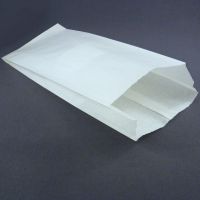 Белый бумажный пакет с плоским дном (140+60)x370 мм