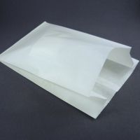 Белый бумажный пакет с плоским дном (170+70)x300 мм