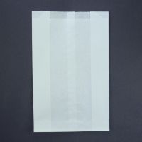 Белый бумажный пакет с плоским дном (170+70)x300 мм