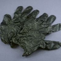 Черные виниловые перчатки неопудренные размер XL