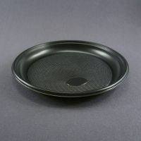 Одноразовые черные пластиковые тарелки 165 мм