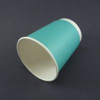 Двухслойный бирюзовый бумажный стакан 250 мл 80 мм