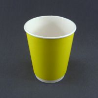 Двухслойный желтый бумажный стакан 300/430 мл