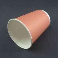 Двухслойный розовый бумажный стакан 300/430 мл