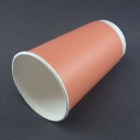 Двухслойный розовый бумажный стакан 400/520 мл