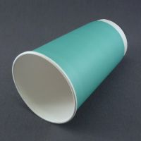 Двухслойный бирюзовый бумажный стакан 400/520 мл