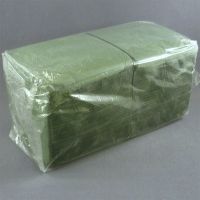 Зеленые бумажные салфетки однослойные 24x24 см биг пак 400 листов