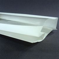 Белые бумажные пакеты (110+60)x300 мм с окном 60 мм