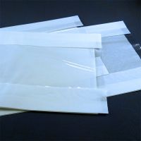 Белые бумажные пакеты с окном 120 мм (230+55)x400 мм