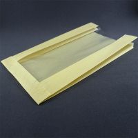 Бумажные крафт пакеты с окном 100 мм (170+70)x290 мм