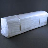 Салфетки белые бумажные однослойные 24x24 см мега пак 1000 листов