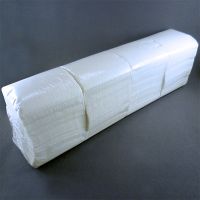 Салфетки белые бумажные однослойные 24x24 см мега пак 1000 листов