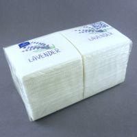 Двухслойные бумажные салфетки 20x20 см 250 листов с рисунком "Лаванда"