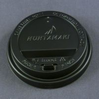 Крышка для стакана 90 мм Huhtamaki черная с клапаном