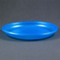 Одноразовая синяя пластиковая тарелка 165 мм ПС