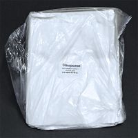 Бумажные белые пакеты с плоским дном (170+70)x250 мм