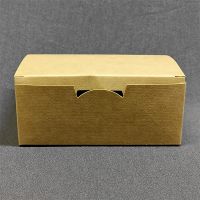 Бумажная коробка для пирожных и наггетсов Крафт 115x75x45 мм ламинация