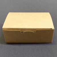 Бумажная коробка для пирожных и наггетсов Крафт 115x75x45 мм ламинация