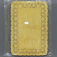 Золотые бумажные ажурные салфетки 25x37 см