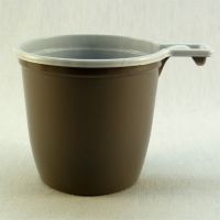 Чашка кофейная одноразовая 200 мл коричнево-белая