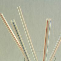 Трубочки для коктейля прямые 6x205 мм полосатые