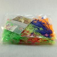 Вилочки для канапе "Кленовый Лист" и "Бабочка" пластиковые цветные 80 мм