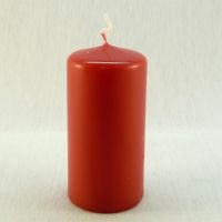 Свеча столбик 50x100 мм красный