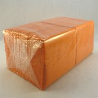 Салфетки оранжевые бумажные однослойные 24x24 см биг пак 400 листов