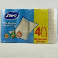 Бумажные полотенца Zewa 2-слойные 4 рулона