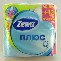 Туалетная бумага Zewa Plus 2-х слойная 4 рулона белая