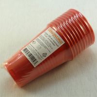 Красные пластиковые стаканы 200 мл 10 штук