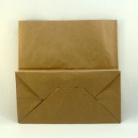 Пакет бумажный Крафт (280+150)x280 мм коричневый