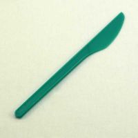 Одноразовые пластиковые ножи зеленые 170 мм