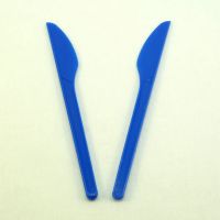Одноразовые пластиковые ножи синие 170 мм