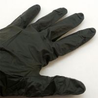Перчатки нитриловые черные неопудренные размер L