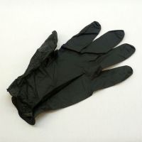 Перчатки нитриловые черные неопудренные размер M