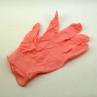 Перчатки нитриловые розовые неопудренные размер L